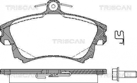 Колодки гальмівні для дискових гальм TRISCAN 8110 27005