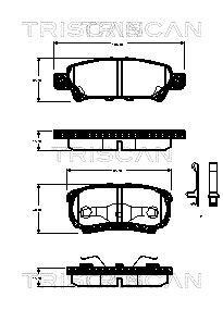 Колодки гальмівні для дискових гальм TRISCAN 8110 42024