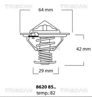 Термостат Toyota Land Cruiser 4.2 TD/Honda Accord VII 98-&gt; TRISCAN 86208582 (фото 1)