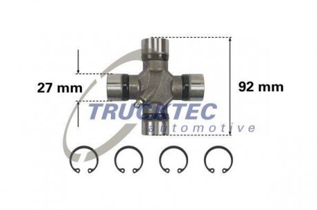 Крестовина кардана (Sprinter/Crafter 06-) 27X92 TRUCKTEC 02.34.043