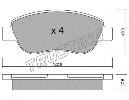 Колодки гальмівні дискові TRUSTING 797.0