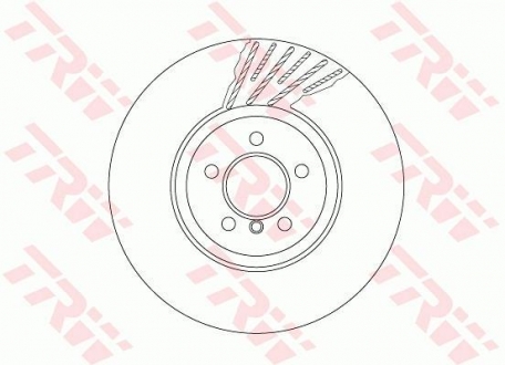 Диск гальмівний BMW 5 (F07,F10)/ 7(F01,F02) "FL "D=374mm "08>> TRW DF6613S