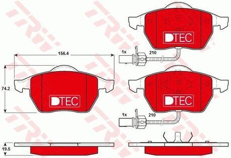 Гальмівні колодки, дискові TRW GDB1307DTE