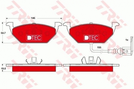 Тормозные колодки TRW GDB1386DTE