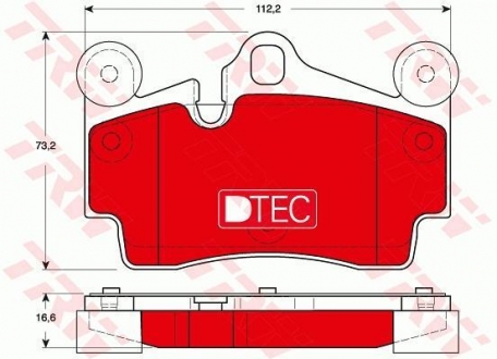 Комплект гальмівних колодок - дискові TRW GDB1653DTE