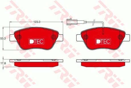 Гальмівні колодки TRW GDB1654DTE