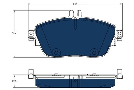 Колодки гальмівні DB P. W246 14-17 ELECTRIC BLUE TRW GDB1932BTE