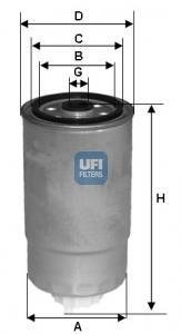 Фільтр палива UFI 24.351.00