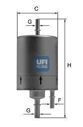 Фільтр паливний UFI 31.831.00