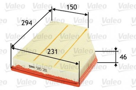 Воздушный фильтр Valeo 585281