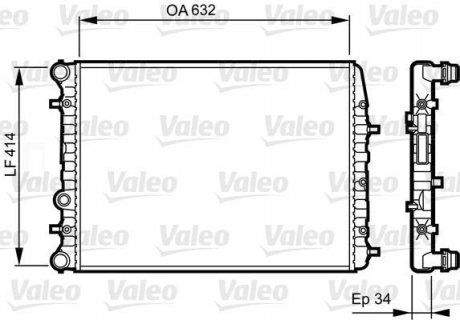 Радиатор ДВС Valeo 732864