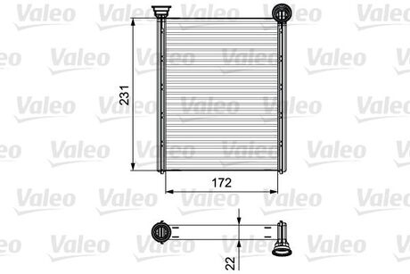 Радіатор пічки Valeo 811534