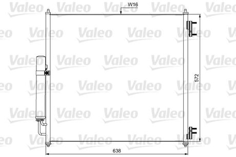 Радіатор кондиціонера Valeo 814053