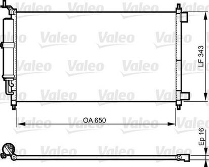 Радіатор кондиціонера Valeo 814221