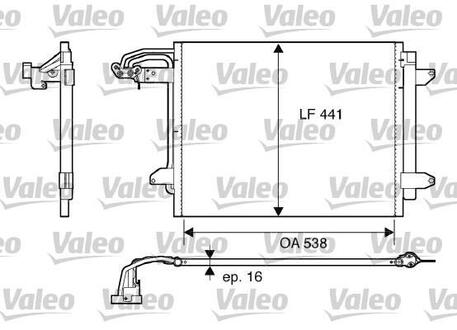 Радіатор кондиціонера Valeo 817806