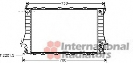 Радіатор охолодження двигуна AUDI 100/A6 26/8 AT 92-97 Van Wezel 03002084