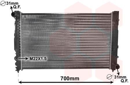 Радиатор охлаждения двигателя a4/a6/passat5+6 24/6/8 mt Van Wezel 03002124