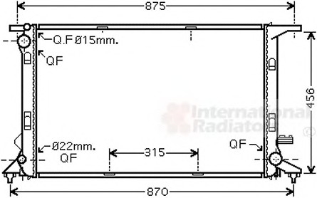 Радиатор охлождения audi a4/a7 Van Wezel 03002290