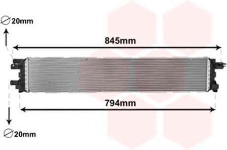 Радіатор інтеркулера Audi A4/A5/S4/S5 Quatro Van Wezel 03002366