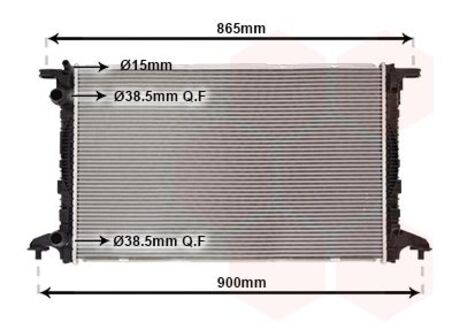 Радиатор охлождения Audi A4/A5 HD 15+ Van Wezel 03012721