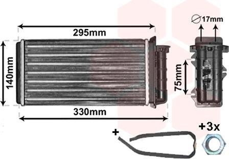 Радиатор отопителя fiat Van Wezel 17006183