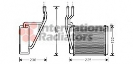 Радиатор отопителя fd fiesta5/fusion all 02- Van Wezel 18006329