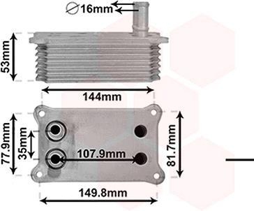 Pадиатор масляный FORD MONDEO III (GE) (00-) 2.0 TDCi Van Wezel 18013705 (фото 1)