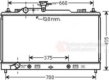 Радиатор охлаждения mazda 6 (07-) 2.0 i 16v (+) Van Wezel 27002228 (фото 1)