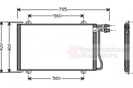 Конденсор кондиционера mb sprint w901 mt/at 95- Van Wezel 30005219 (фото 1)