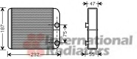 Радіатор обігрівача MITSUBISHI L200/GALANT5 ALL 96-03 Van Wezel 32006186