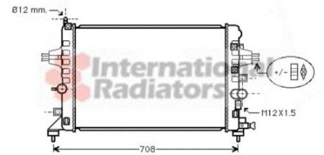 Радиатор охлаждения двигателя astra h 16i-16v mt/at 04- Van Wezel 37002363