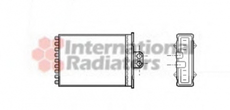 Радиатор отопителя heat vectra b +ac 95-99 Van Wezel 37006217