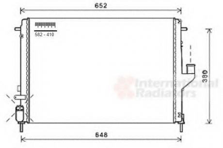 Радиатор охлаждения duster/logan/sandero +ac Van Wezel 43002478