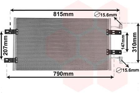 Радиатор кондиционера nissan;opel;renault Van Wezel 43005451 (фото 1)