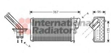 Радиатор отопителя laguna1-2 94-01 type behr Van Wezel 43006203