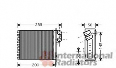 Радиатор отопителя dacia logan all 04- Van Wezel 43006398