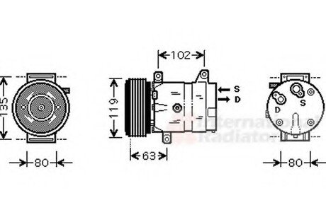 Компресор кондиціонера Van Wezel 4300K440 (фото 1)