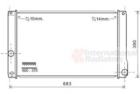 Радіатор охолодження PRIUS 1.8i HYBRID 09- Van Wezel 53002608 (фото 1)