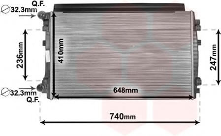 Радиатор охлождения audi; seat; volkswagen; skoda Van Wezel 58002338