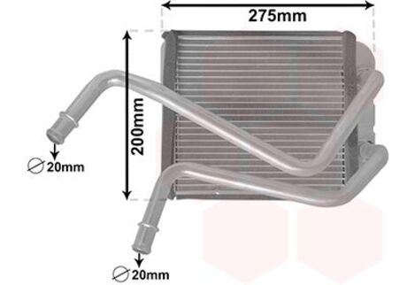 Радиатор отопителя vw t5 (03-) Van Wezel 58006378