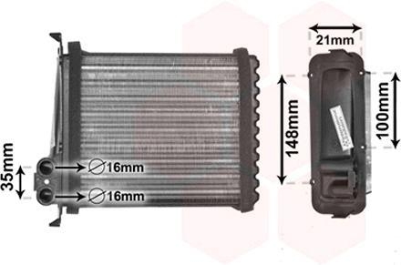 Радиатор отопителя heat vol s/v/c70/850 91- Van Wezel 59006085