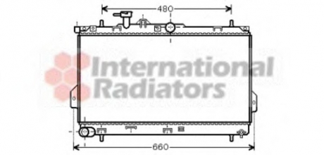 Радиатор охлаждения hyundai matrix (fc) (01-) 1.6 i Van Wezel 82002097 (фото 1)