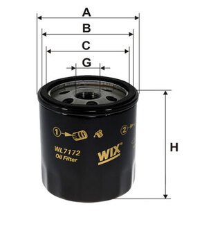 Фильтр масляный двигателя ford, toyota /op618 (wix-filtron) WIX FILTERS WL7172 (фото 1)