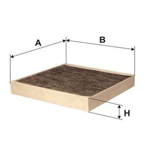 Фильтр салона k1089a/ угольный (wix-filtron) WIX FILTERS WP9107