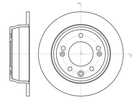 Гальмівний диск зад. i30/i35/CEED/Sportage 06- WOKING D61105.00