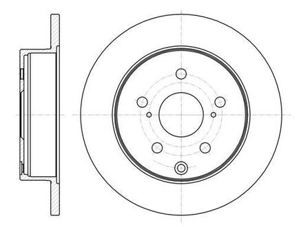 Гальмівний диск задн. HS/RAV 4 (05-21) WOKING D61188.00