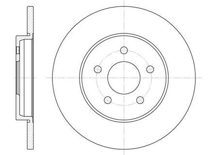 Гальмівний диск задн. XType/Mondeo/Mondeo 00-11 WOKING D6661.00 (фото 1)