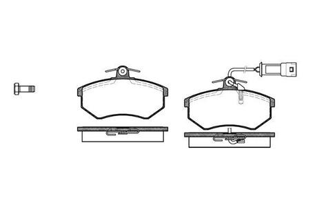 Колодки тормозные дисковые передние Chery Amulet ii 1.8 10-,Chery Amulet ii 2.0 WOKING P034302 (фото 1)