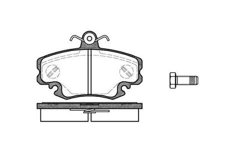 Гальмівні колодки перед. Logan 05-/Megane 96-03/Clio 1.2-1.9 91-05 WOKING P0413.10