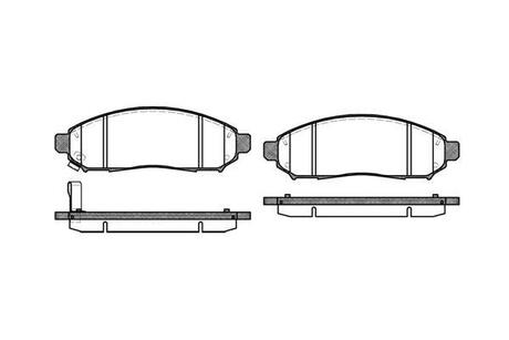 Гальмівні колодки перед. Nissan Navara 2,5dCi 05- WOKING P10623.01